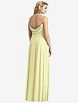 Front View Thumbnail - Butter Yellow Cowl-Back Double Strap Maxi Dress with Side Slit