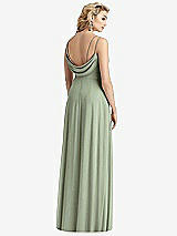 Front View Thumbnail - Sage Cowl-Back Double Strap Maxi Dress with Side Slit