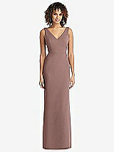 Rear View Thumbnail - Sienna Sleeveless Tie Back Chiffon Trumpet Gown