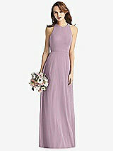 Front View Thumbnail - Suede Rose Sleeveless Halter Chiffon Maxi Dress