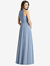 Rear View Thumbnail - Cloudy Sleeveless Halter Chiffon Maxi Dress