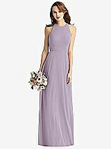 Front View Thumbnail - Lilac Haze Sleeveless Halter Chiffon Maxi Dress