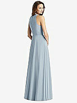 Rear View Thumbnail - Mist Sleeveless Halter Chiffon Maxi Dress