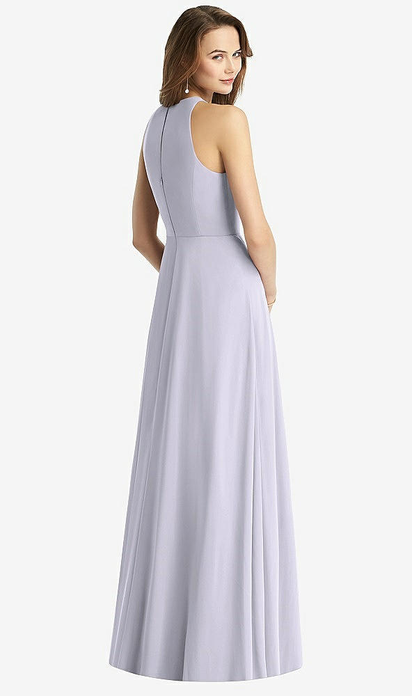 Back View - Silver Dove Sleeveless Halter Chiffon Maxi Dress