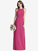 Front View Thumbnail - Tea Rose Sleeveless Halter Chiffon Maxi Dress