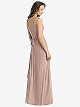 Rear View Thumbnail - Neu Nude Sleeveless V-Neck Chiffon Wrap Dress