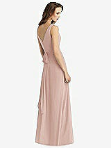 Rear View Thumbnail - Toasted Sugar Sleeveless V-Neck Chiffon Wrap Dress