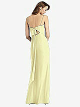 Alt View 3 Thumbnail - Butter Yellow Tie-Back Cutout Trumpet Gown with Front Slit