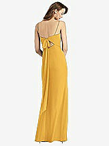 Alt View 3 Thumbnail - NYC Yellow Tie-Back Cutout Trumpet Gown with Front Slit