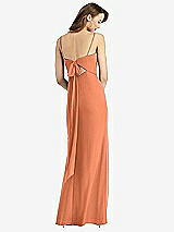 Alt View 3 Thumbnail - Sweet Melon Tie-Back Cutout Trumpet Gown with Front Slit