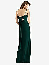 Alt View 3 Thumbnail - Evergreen Tie-Back Cutout Trumpet Gown with Front Slit