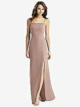 Alt View 2 Thumbnail - Neu Nude Tie-Back Cutout Trumpet Gown with Front Slit