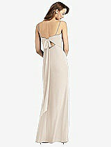 Alt View 3 Thumbnail - Oat Tie-Back Cutout Trumpet Gown with Front Slit