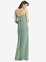 Alt View 3 Thumbnail - Seagrass Tie-Back Cutout Trumpet Gown with Front Slit