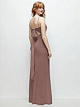 Alt View 1 Thumbnail - Sienna Tie-Back Cutout Trumpet Gown with Front Slit