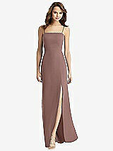 Alt View 2 Thumbnail - Sienna Tie-Back Cutout Trumpet Gown with Front Slit