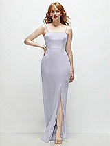 Front View Thumbnail - Silver Dove Tie-Back Cutout Trumpet Gown with Front Slit