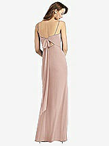 Alt View 3 Thumbnail - Toasted Sugar Tie-Back Cutout Trumpet Gown with Front Slit