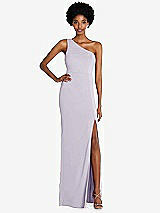 Front View Thumbnail - Moondance One-Shoulder Chiffon Trumpet Gown