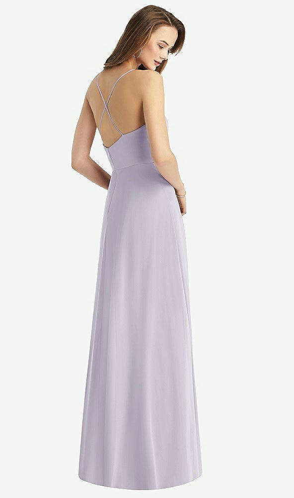 Back View - Moondance Cowl Neck Criss Cross Back Maxi Dress