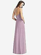 Rear View Thumbnail - Suede Rose Cowl Neck Criss Cross Back Maxi Dress