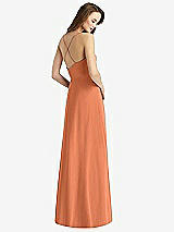 Rear View Thumbnail - Sweet Melon Cowl Neck Criss Cross Back Maxi Dress