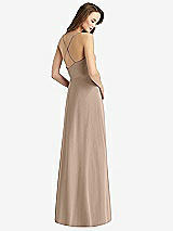 Rear View Thumbnail - Topaz Cowl Neck Criss Cross Back Maxi Dress