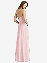 Rear View Thumbnail - Ballet Pink Cowl Neck Criss Cross Back Maxi Dress