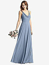 Front View Thumbnail - Cloudy Cowl Neck Criss Cross Back Maxi Dress