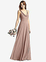 Front View Thumbnail - Neu Nude Cowl Neck Criss Cross Back Maxi Dress