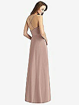 Rear View Thumbnail - Neu Nude Cowl Neck Criss Cross Back Maxi Dress