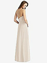 Rear View Thumbnail - Oat Cowl Neck Criss Cross Back Maxi Dress