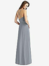 Rear View Thumbnail - Platinum Cowl Neck Criss Cross Back Maxi Dress