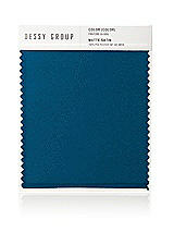 Front View Thumbnail - Ocean Blue Matte Satin Fabric Swatch