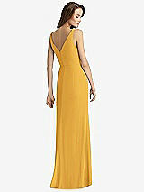 Rear View Thumbnail - NYC Yellow Sleeveless V-Back Long Trumpet Gown