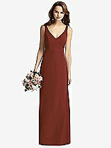 Front View Thumbnail - Auburn Moon Sleeveless V-Back Long Trumpet Gown