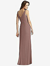 Rear View Thumbnail - Sienna Sleeveless V-Back Long Trumpet Gown