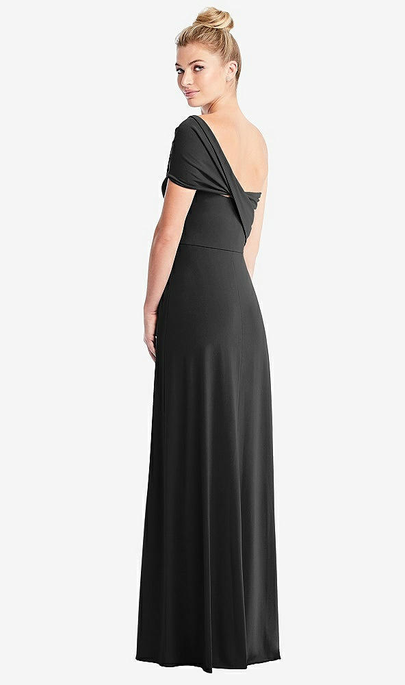 Back View - Black Loop Convertible Maxi Dress