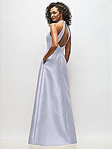 Alt View 3 Thumbnail - Silver Dove High-Neck Cutout Satin Dress with Pockets