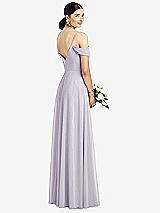 Rear View Thumbnail - Moondance Cold-Shoulder V-Back Chiffon Maxi Dress