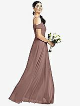 Alt View 1 Thumbnail - Sienna Cold-Shoulder V-Back Chiffon Maxi Dress