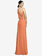 Front View Thumbnail - Sweet Melon Draped Blouson Back Chiffon Maxi Dress