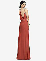 Front View Thumbnail - Amber Sunset Draped Blouson Back Chiffon Maxi Dress