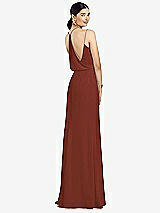 Front View Thumbnail - Auburn Moon Draped Blouson Back Chiffon Maxi Dress