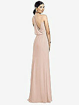 Front View Thumbnail - Cameo Draped Blouson Back Chiffon Maxi Dress