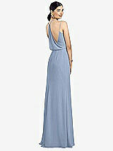 Front View Thumbnail - Cloudy Draped Blouson Back Chiffon Maxi Dress