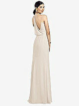 Front View Thumbnail - Oat Draped Blouson Back Chiffon Maxi Dress