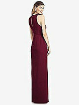 Rear View Thumbnail - Cabernet Sleeveless Chiffon Dress with Draped Front Slit