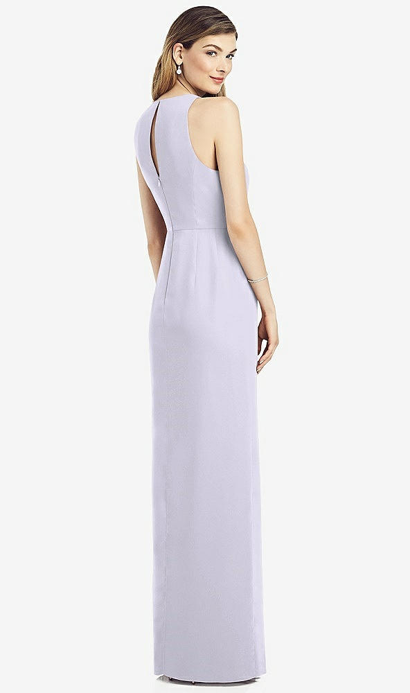 Back View - Silver Dove Sleeveless Chiffon Dress with Draped Front Slit