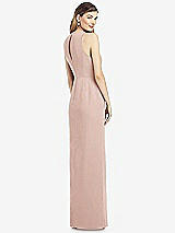 Rear View Thumbnail - Toasted Sugar Sleeveless Chiffon Dress with Draped Front Slit